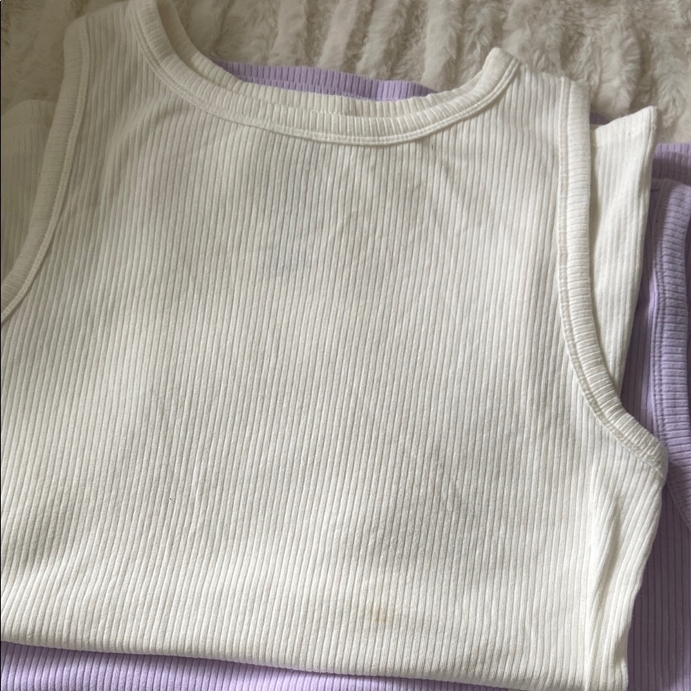 Nine West Asymmetrical Sleeveless Tank Tops, 4 ribbed tops. New - Picture 8 of 9